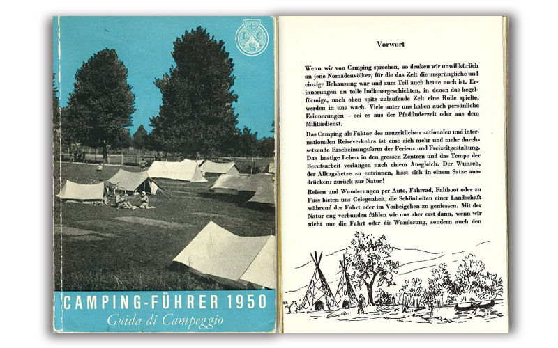 La prima Guida Camping fu pubblicata nel 1950